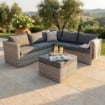 SALOTTO ANGOLARE ARGENTINA CON CUSCINI IN COLORE GRIGIO