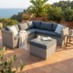SALOTTO ANGOLARE ARGENTINA CON CUSCINI IN COLORE GRIGIO
