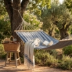 AMACA IN COTONE PORTATA MASSIMA 150 KG 200X150 CM GRIGIO CHIARO