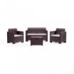 SALOTTO NEBRASKA A 2 POSTI IN WICKER MARRONE