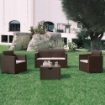 SALOTTO NEBRASKA A 2 POSTI IN WICKER MARRONE