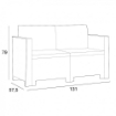 SALOTTO NEBRASKA A 2 POSTI IN WICKER MARRONE