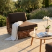 POLTRONA COMPONIBILE POLINESIA IN BIG RATTAN CON CUSCINI 