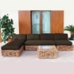 POLTRONA COMPONIBILE POLINESIA IN BIG RATTAN CON CUSCINI 