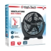 HIGH-TECH VENTILATORE BOX TONDO CON 3 VELOCITÀ - DIAMETRO 35CM 50W - COLORE NERO