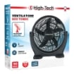 HIGH-TECH VENTILATORE BOX TONDO CON 3 VELOCITÀ - DIAMETRO 50CM 90W - COLORE NERO