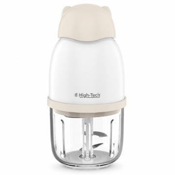 HIGH-TECH TRITATUTTO CORDLESS CON CONTENITORE IN VETRO 300ML + USB 30CM - RICARICABILE 60W  GIALLO CHIARO
