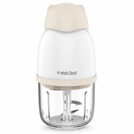HIGH-TECH TRITATUTTO CORDLESS CON CONTENITORE IN VETRO 300ML + USB 30CM - RICARICABILE 60W  GIALLO CHIARO