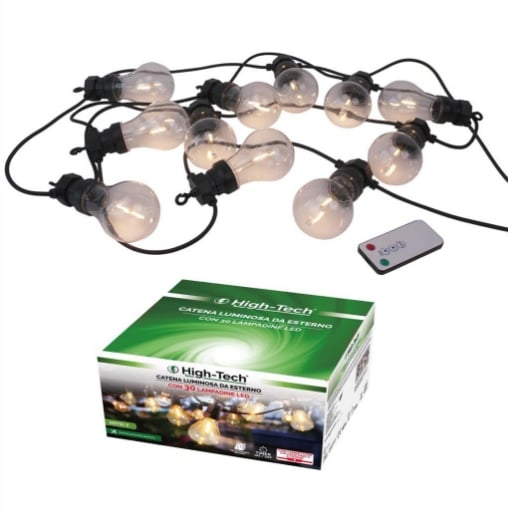 HIGH-TECH CATENA LUMINOSA CON 30 LED DA ESTERNO OKX