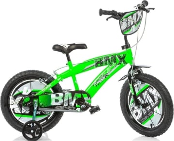 BICICLETTA DA BIMBO BMX IN COLORE NERO E VERDE 4 - 6 ANNI