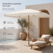OMBRELLONE LEGNO QUADRO 300 X 300 CM CON BORDO