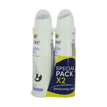 DEODORANTE SPRAY DOVE INVISIBLE DRY 72H - FRAGRANZA FRESIA E VIOLET 150ML X2
