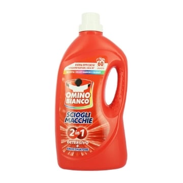 DETERSIVO SCIOGLIMACCHIA OMINO BIANCO PER BUCATO 2 IN 1 - 60 LAVAGGI 2,4LT