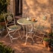 MA MAISON SET TAVOLO E 2 SEDIE PIEGHEVOLI DA GIARDINO IN METALLO CON MOSAICO, SET 3 PEZZI