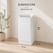 LAVATOIO-LAVAPANNI  IN POLIPROPILENE TOP LINE CON KIT DIMONTAGGIO 45X50X87H CM - COLORE BIANCO