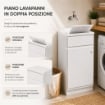 LAVATOIO-LAVAPANNI  IN POLIPROPILENE TOP LINE CON KIT DIMONTAGGIO 45X50X87H CM - COLORE BIANCO