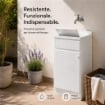 LAVATOIO-LAVAPANNI  IN POLIPROPILENE TOP LINE CON KIT DIMONTAGGIO 45X50X87H CM - COLORE BIANCO