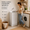 LAVATOIO-LAVAPANNI  IN POLIPROPILENE TOP LINE CON KIT DIMONTAGGIO 45X50X87H CM - COLORE BIANCO