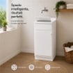 LAVATOIO-LAVAPANNI  IN POLIPROPILENE TOP LINE CON KIT DIMONTAGGIO 45X50X87H CM - COLORE BIANCO