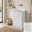 LAVATOIO-LAVAPANNI  IN POLIPROPILENE TOP LINE CON KIT DIMONTAGGIO 60X50X87H CM - COLORE BIANCO