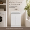 LAVATOIO-LAVAPANNI  IN POLIPROPILENE TOP LINE CON KIT DIMONTAGGIO 60X50X87H CM - COLORE BIANCO