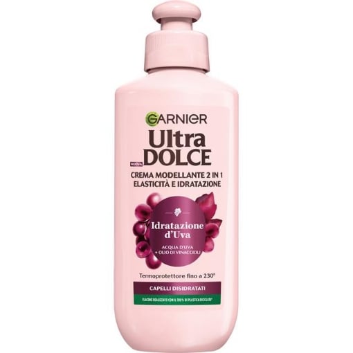 CREMA CAPELLI GARNIER ULTRA DOLCE IDRATAZIONE D'UVA 200 ML – TERMOPROTETTORE PER CAPELLI DISIDRATATI