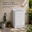 LAVATOIO-LAVAPANNI  IN POLIPROPILENE TOP LINE CON KIT DIMONTAGGIO 60X60X87H CM - COLORE BIANCO