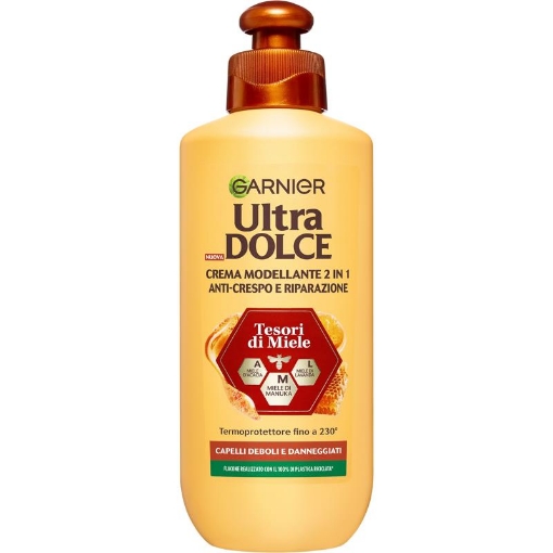 CREMA CAPELLI GARNIER ULTRA DOLCE TESORI DI MIELE 200 ML – TERMOPROTETTORE PER CAPELLI DEBOLI E DANNEGGIATI