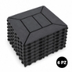 MA MAISON SET DI PIASTRELLE PER PAVIMENTO DA ESTERNO MODELLO EASY ANTRACITE 30,4X30,4X2 H CM - 0,36 M2 6 PEZZI 