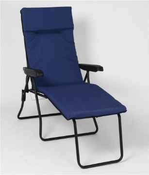 MAURY'S POLTRONA NON AUTOMATICA CON 6 POSIZIONI - COLORE BLU 170X60X62 CM