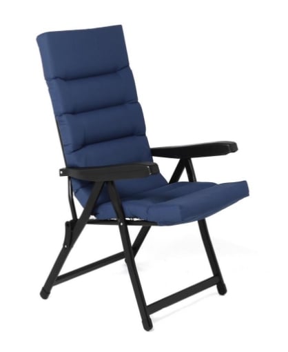 MAURY'S SEDIA VENEZIA CONFORT EXTRA SOFT CON 5 POSIZIONI - COLORE BLU 122X60X61 CM