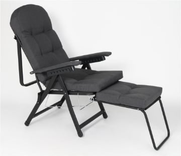 MAURY'S POLTRONA TORINO A CARRELLO CON 7 POSIZIONI - COLORE GRIGIO 178X60X63 CM