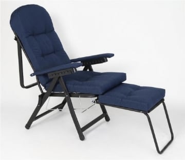MAURY'S POLTRONA TORINO A CARRELLO CON 7 POSIZIONI - COLORE BLU 178X60X63 CM