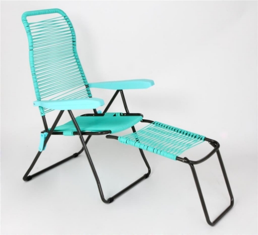 MAURY'S SDRAIO CORDONATA IN PVC E 6 POSIZIONI - COLORE TURCHESE 156X60X41 CM