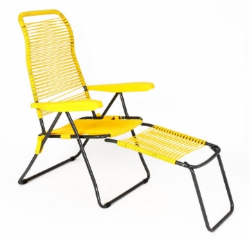 MAURY'S SDRAIO CORDONATA IN PVC E 6 POSIZIONI - COLORE GIALLO 156X60X41 CM