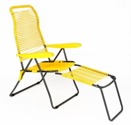 MAURY'S SDRAIO CORDONATA IN PVC E 6 POSIZIONI - COLORE GIALLO 156X60X41 CM