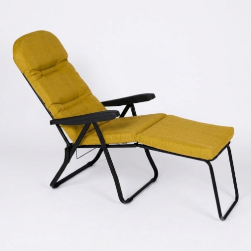 MAURY'S SDRAIO/SEDIA LUCCA NON AUTOMATICA CON 6 POSIZIONI - COLORE OCRA 175X60X61 CM