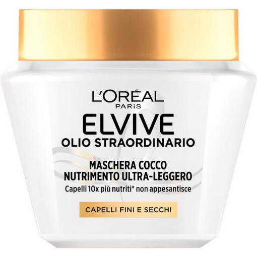 MASCHERA CAPELLI L'ORÉAL PARIS ELVIVE OLIO STRAORDINARIO 300 ML – PER CAPELLI FINI E SECCHI