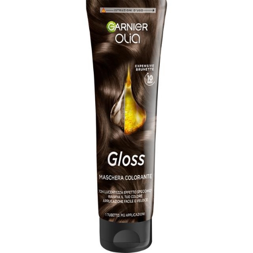 MASCHERA CAPELLI GARNIER OLIA GLOSS EXPENSIVE BRUNETTE 150 ML – TRATTAMENTO RAVVIVACOLORE PER CAPELLI CASTANI