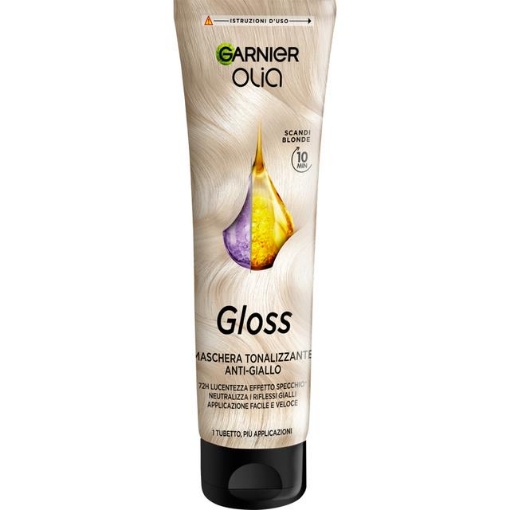 MASCHERA CAPELLI GARNIER OLIA GLOSS SCANDI BLONDE 150 ML – TRATTAMENTO RAVVIVACOLORE PER CAPELLI BIONDI