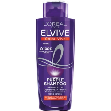 SHAMPOO L'ORÉAL PARIS ELVIVE COLOR VIVE PURPLE 200 ML – ANTI-GIALLO PER CAPELLI BIONDI, GRIGI E DECOLORATI