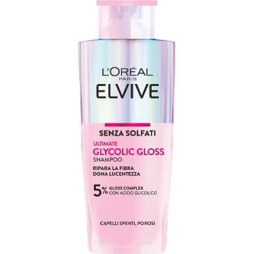 SHAMPOO L'ORÉAL PARIS ELVIVE GLYCOLIC GLOSS ULTIMATE 200 ML – PER CAPELLI SPENTI E OPACHI