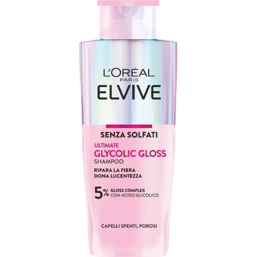 SHAMPOO L'ORÉAL PARIS ELVIVE GLYCOLIC GLOSS ULTIMATE 200 ML – PER CAPELLI SPENTI E OPACHI