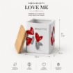 BISCOTTIERA QUADRATA IN CERAMICA ''LOVE ME'' - DIMENSIONI 13X17H CM
