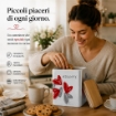 BISCOTTIERA QUADRATA IN CERAMICA ''LOVE ME'' - DIMENSIONI 13X17H CM