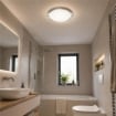 PLAFONIERA LED CON DIFFUSORE IN VETRO LISCIO Ø31 CM – LAMPADA DA SOFFITTO BIANCA
