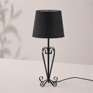 LAMPADA DA TAVOLO CON STRUTTURA IN METALLO NERO - 21X48H CM