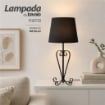 LAMPADA DA TAVOLO CON STRUTTURA IN METALLO NERO - 21X48H CM