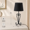 LAMPADA DA TAVOLO CON STRUTTURA IN METALLO NERO - 21X48H CM