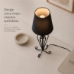 LAMPADA DA TAVOLO CON STRUTTURA IN METALLO NERO - 21X48H CM